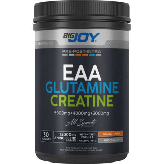 Bigjoy  EAA+Glutamin+Kreatin Portakal 480g-3gr Creatine+4gr Glutamine+5gr Essansiyel Amino Asitler