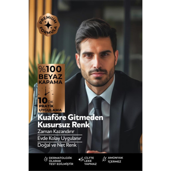 Softto Plus Expert Men Black Hair Color Siyah 10 dakikada Etkili Geliştirilmiş Formül Doğal Görünüm