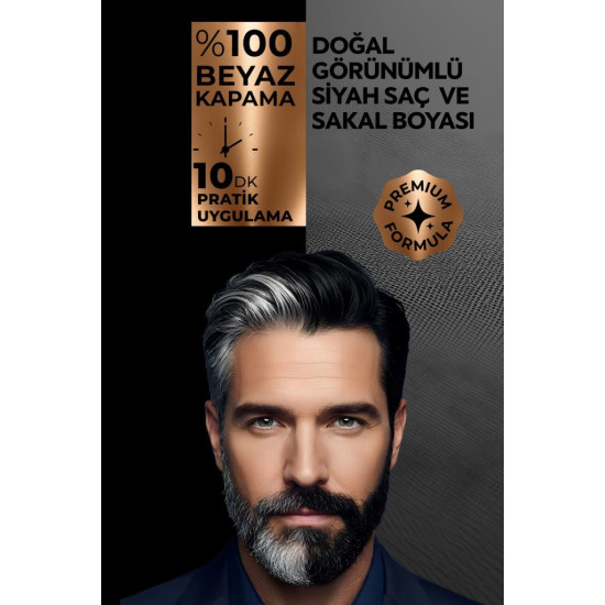 Softto Plus Expert Men Black Hair Color Siyah 10 dakikada Etkili Geliştirilmiş Formül Doğal Görünüm