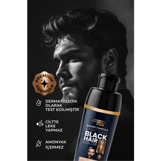 Softto Plus Expert Men Black Hair Color Siyah 10 dakikada Etkili Geliştirilmiş Formül Doğal Görünüm