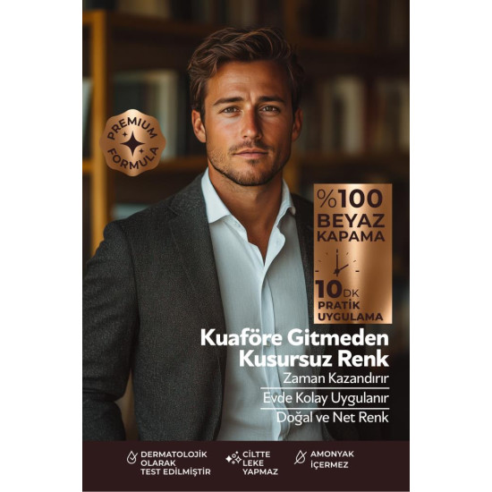 Softto Plus Expert Men Dark Brown Hair Color Koyu Kahve Geliştirilmiş Formül Doğal Görünüm