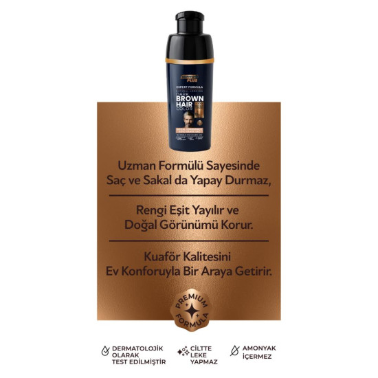 Softto Plus Expert Men Dark Brown Hair Color Koyu Kahve Geliştirilmiş Formül Doğal Görünüm