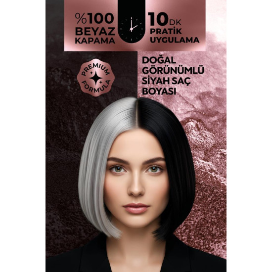 Softto Plus Expert Woman Black Hair Color Siyah Kadınlara Doğal Görünüm 400ml