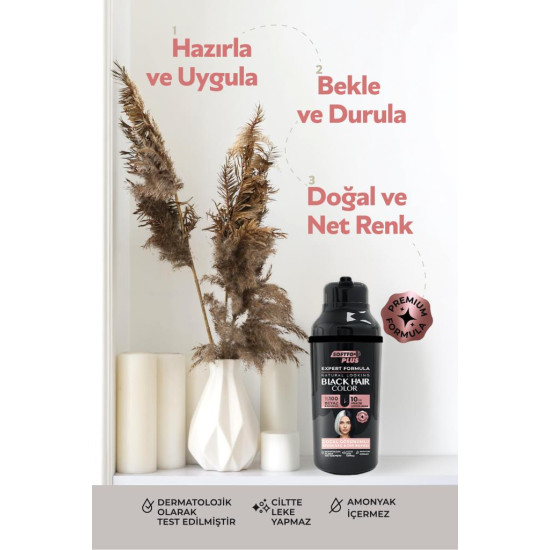 Softto Plus Expert Woman Black Hair Color Siyah Kadınlara Doğal Görünüm 400ml