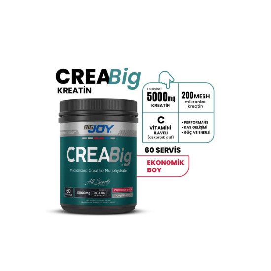 Bigjoy Sports Kreatin Creabig Creatine 420gr 60 Servis Vişne Monohydrat
