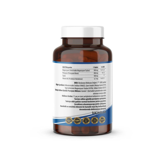 Ncs Magnezyum Sitrat 120 Tablet 4 Lü Form (Potasyum Taurin) & Vitamin B6 - Magnesium Citrate