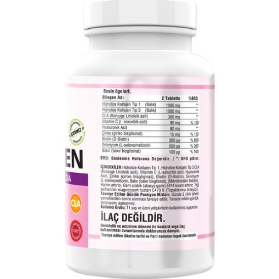 Ncs Type 1-3 Balık Collagen Cla Biotin 180 Tablet 