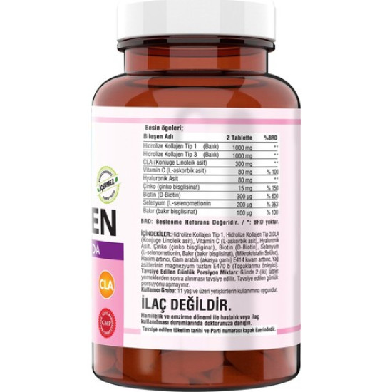 Ncs Type 1-3 Balık Collagen Cla Biotin 90 Tablet
