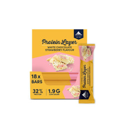 Multipower Protein Layer Bar 18 Adet - Beyaz Çikolata & Çilek Aromalı - Düşük Şeker