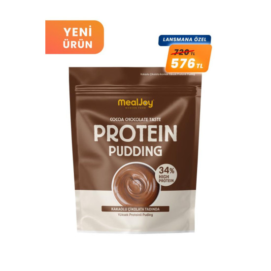 Mealjoy Protein PUDİNG 500 gr Yüksek Proteinli Kakaolu ve Çikolata Tadında