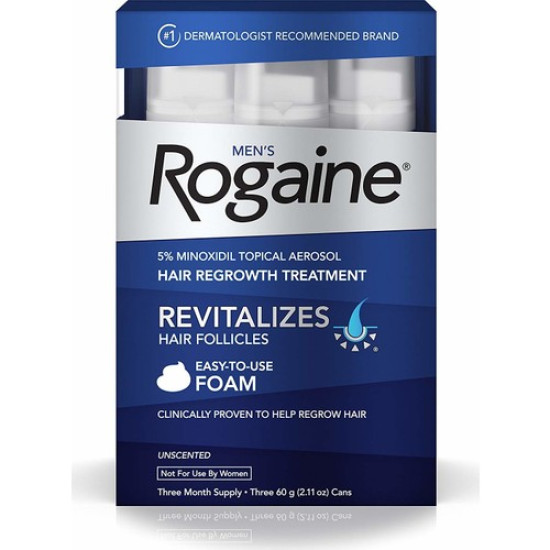 Rogaine Köpük Men Hair Regrowth Treatment Foam 3'lü 180 ml Set