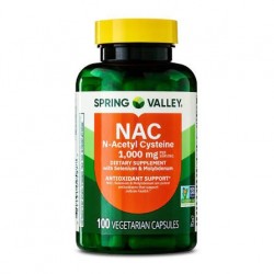 Spring Valley NAC 1000mg N-Acetyl Cysteine 100 Veg Capsules