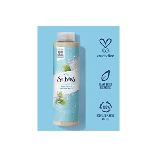St.Ives Eksfoliye Edici Vücut Yıkama, Deniz Tuzu ve Pasifik Yosunu 473ml