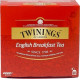 Twinings English Breakfast Siyah Bardak Poşet Çay 50 x 2 G